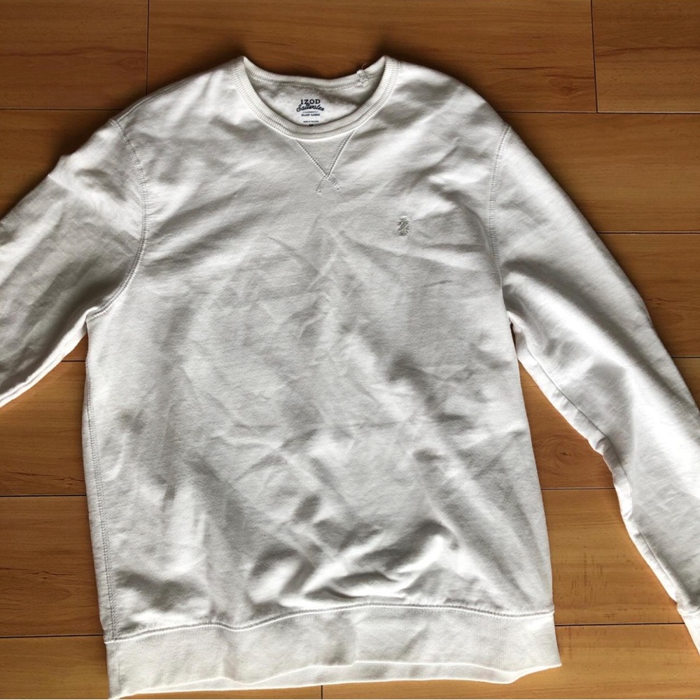 Izod Cream Crewneck Sweater - Classic Men’s Pullover
